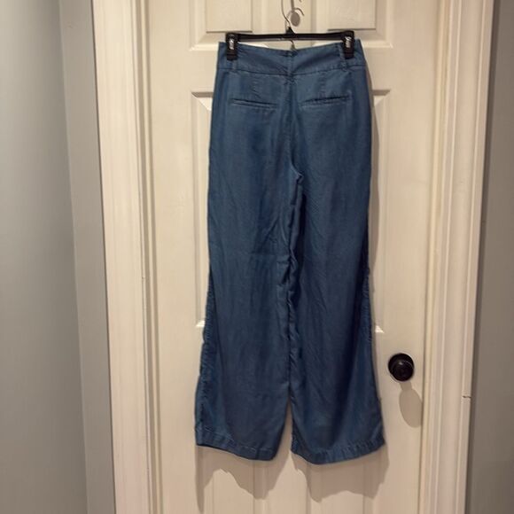 Ann Taylor 100% Lyocell wide leg pleated trousers SZ 00 - Picture 5 of 12